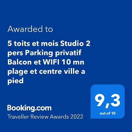 5 Toits Et Mois Studio 2 Pers Parking Privatif Balcon Et Wifi 10 Mn Et Centre A Pied Lejlighed La Grande-Motte